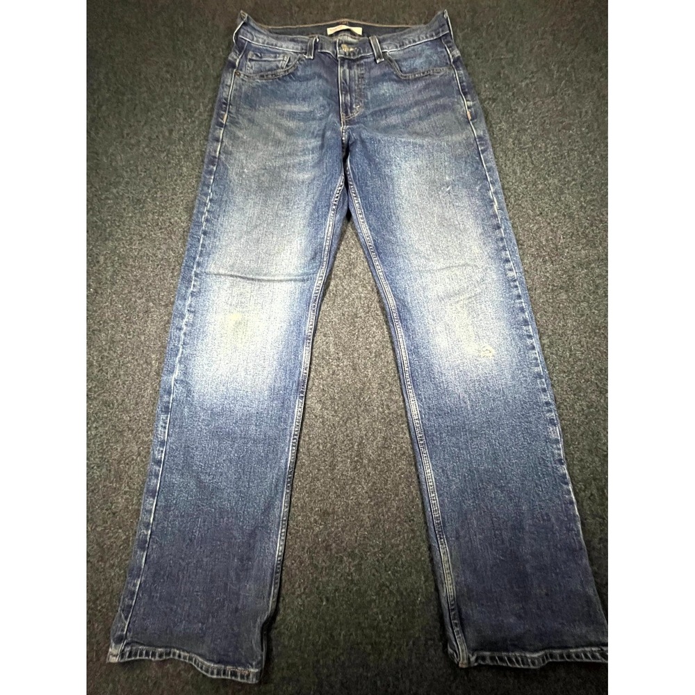 Signature by Levi's Loose Fit Jeans Men 30x32 Blue Denim Cotton Stretch Straight